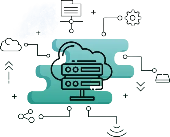 Data center colocation services vector