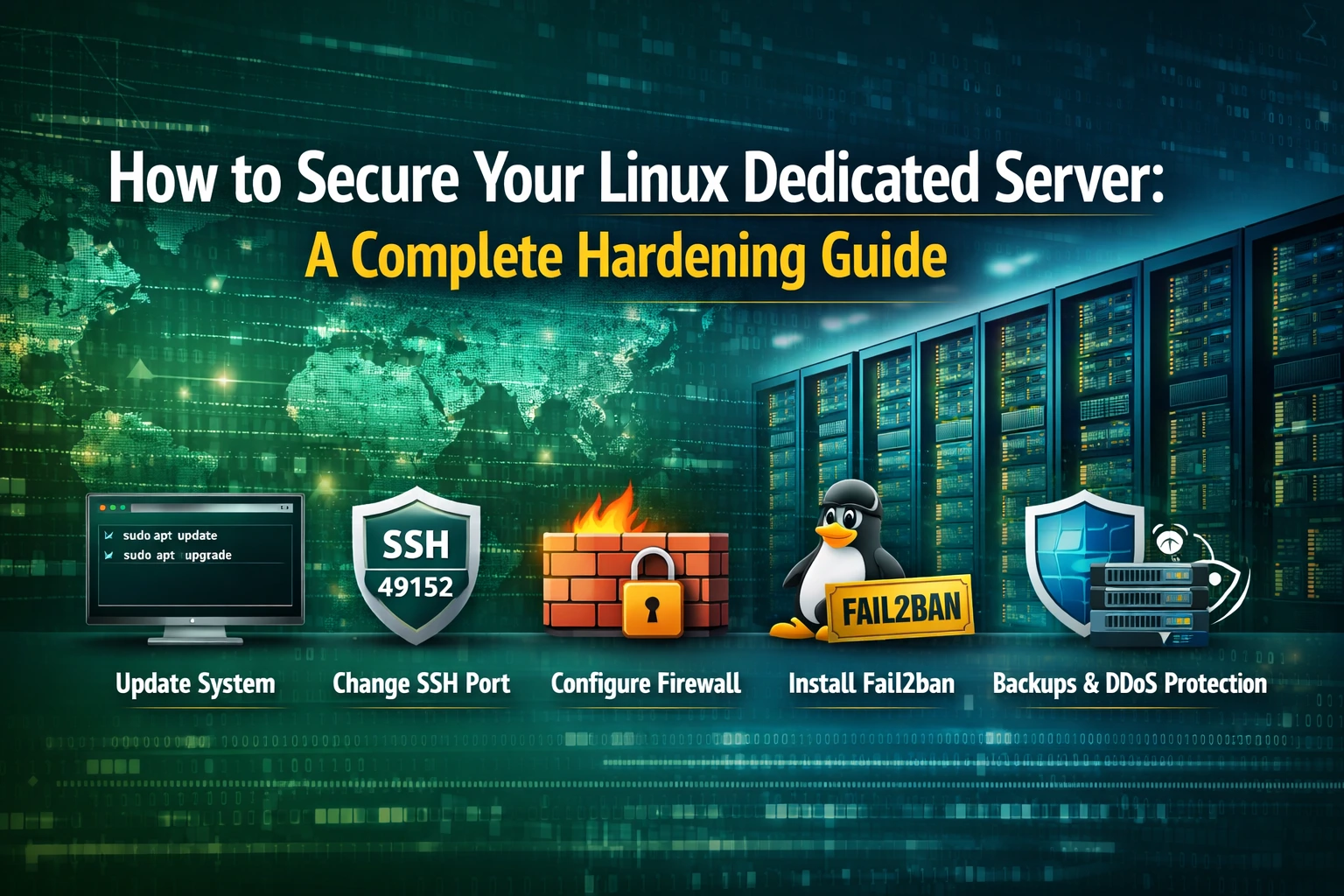 Step-by-step guide to securing a Linux dedicated server with SSH and Fail2ban